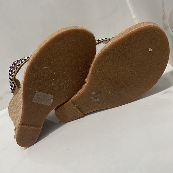 Boho Embroidered and Beaded Sandals / Wedges - Picture 11 of 11